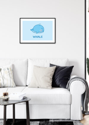 Poster Children's wall art with whale Poster 2