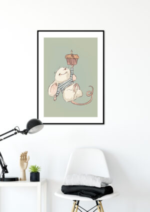 Poster Mouse with cupcake Poster 2