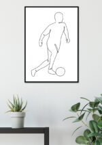 Poster Football player Line Art Poster 3
