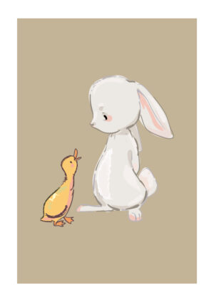 Poster Chicken and rabbit friendship Poster 1
