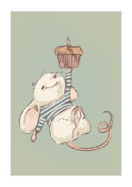 Poster Mouse with cupcake Poster 1