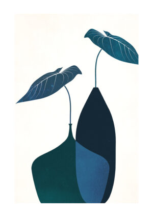 - Kubistika PosterScandinavian Bouquet Blue - Kubistika Poster 1
