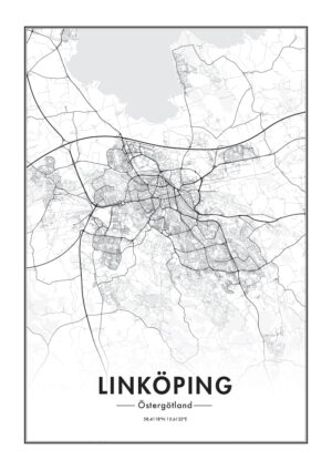 Poster Map of Linköping Poster 1