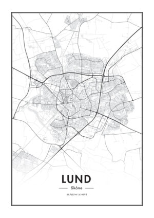 Poster Map of Lund Poster 1