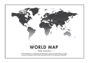 Poster World map Mille Poster 1