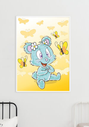 Poster Butterflies with bear Poster 2