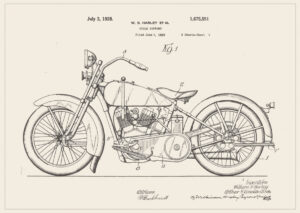 Poster Harley Davidson motorcycle patent Poster 1