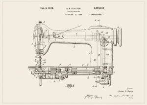 Poster Sewing machine patent Poster 1