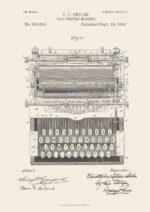 Poster Typewriter patent Poster 1