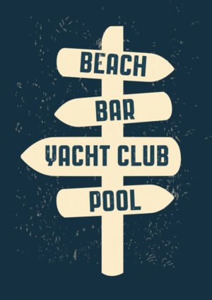 Poster Beach sign Poster 1