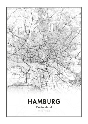 Poster Hamburg Map Poster 1