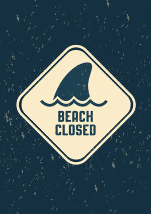 Poster Beach closed sign Poster 1