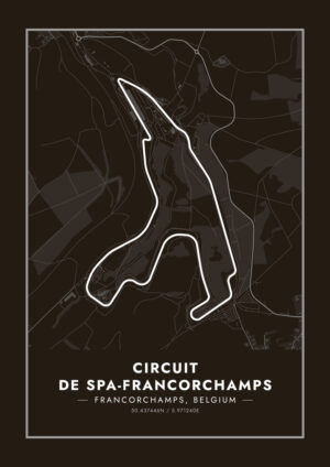 Poster Circuit de Spa-Francorchamps black Poster 1