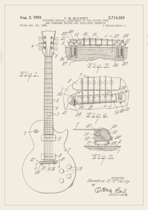 Poster Gibson guitar patent Poster 1