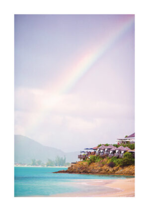Poster Rainbow at beach Poster 1