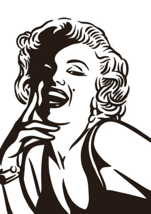 Poster Marilyn Monroe face silhouette Poster 1