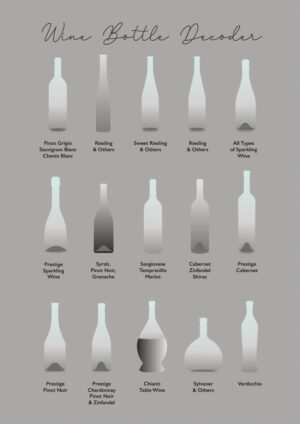 Poster Wine bottles - types by taste and region Poster 1