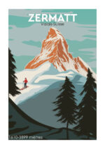 Poster Zermat Vintage ski poster Poster 1