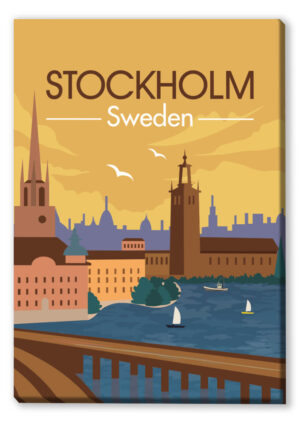 Canvas Travel poster Stockholm vintage Canvas 1