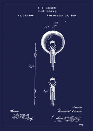Poster Light bulb patent Poster 1