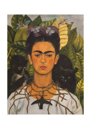 Poster Frida Kahlo self portrait with cat Poster 1