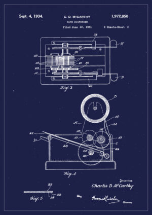 Poster Tape dispenser patent Poster 1