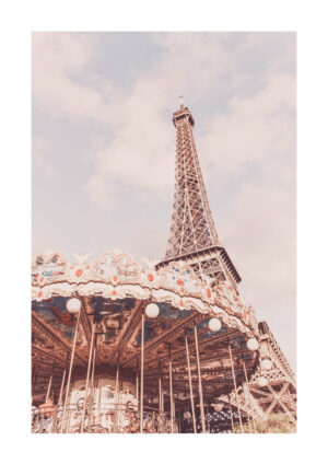 Poster Eiffel Tower with carousel Poster 1