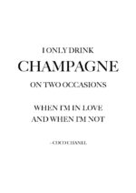 Poster Champagne Coco Chanel Poster 1