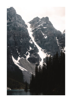 Poster Glacier in black and white. Poster 1