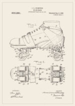 Poster Roller skates patent Poster 1