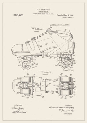Poster Roller skates patent Poster 1
