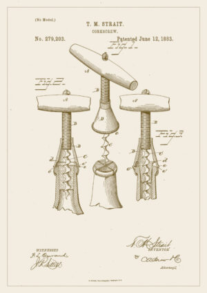 Poster Corkscrew patent Poster 1