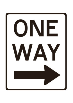 Poster One way sign Poster 1